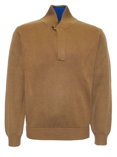 MAGLIA MEZZOCOLLO C/BOTTONE SEVENCOLLEGE LIU JO | M222P202SEVENCOLLEGE/CAMEL 228